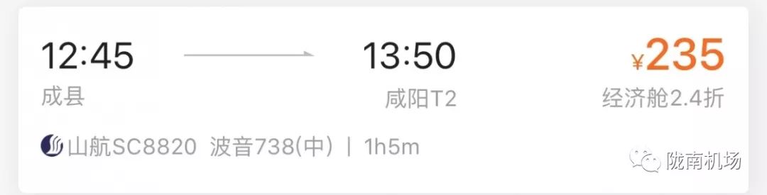 说走就走的旅行机票已订,陇南机场航线有哪些