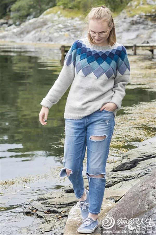 纯色方块花样教程大全,简单大方格子花型教程