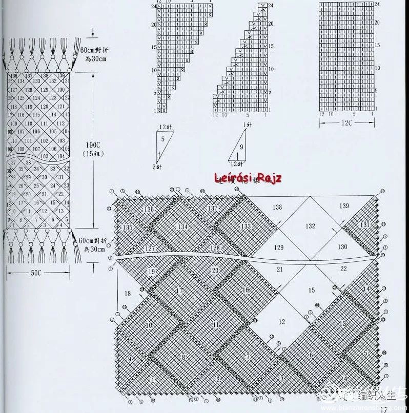 纯色方块花样教程大全,简单大方格子花型教程