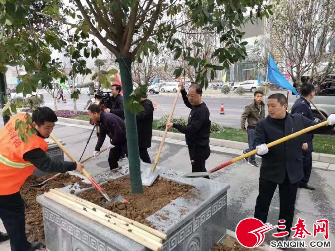 实施101015绿化工程莲湖区创建花园之城