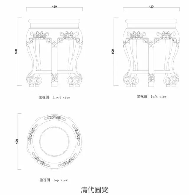 中国古典家具纹样,古典家具设计图纸