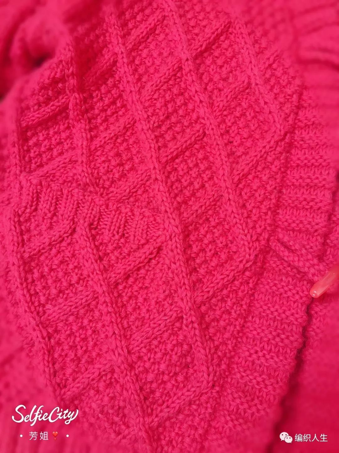 棒针手工粗线正肩毛衣女款,棒针编织v字领蝙蝠毛衣穿上显胖