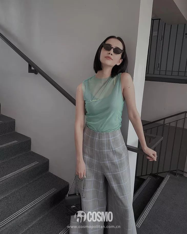 洪欣时尚穿搭,52岁洪欣日不落蔡依林