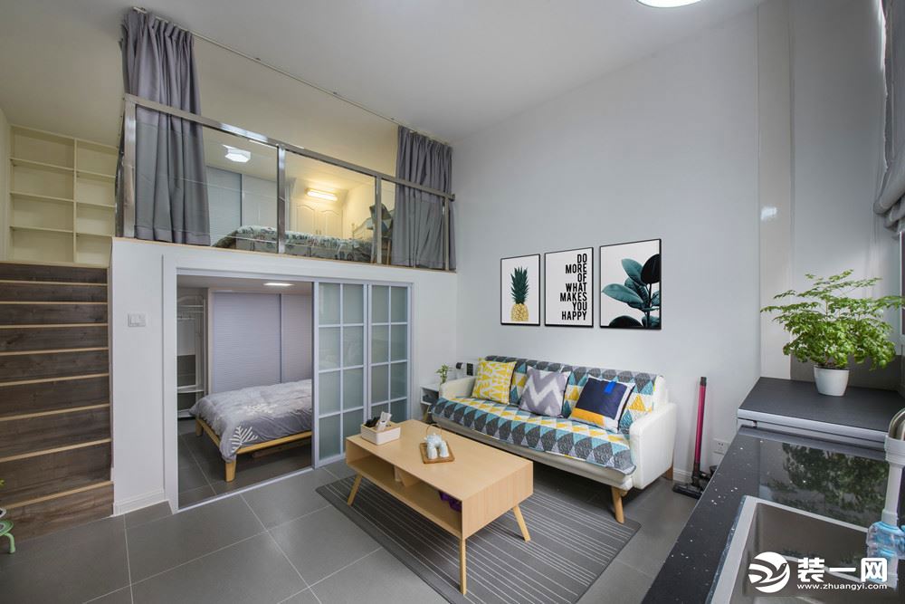 20-30平loft装修效果图,60平米层高4.5米loft装修效果图