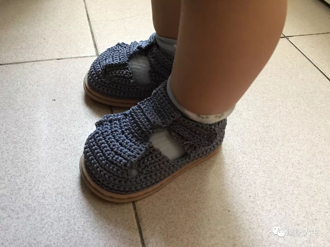 钩针宝宝鞋手工diy,宝宝学步鞋编织教程