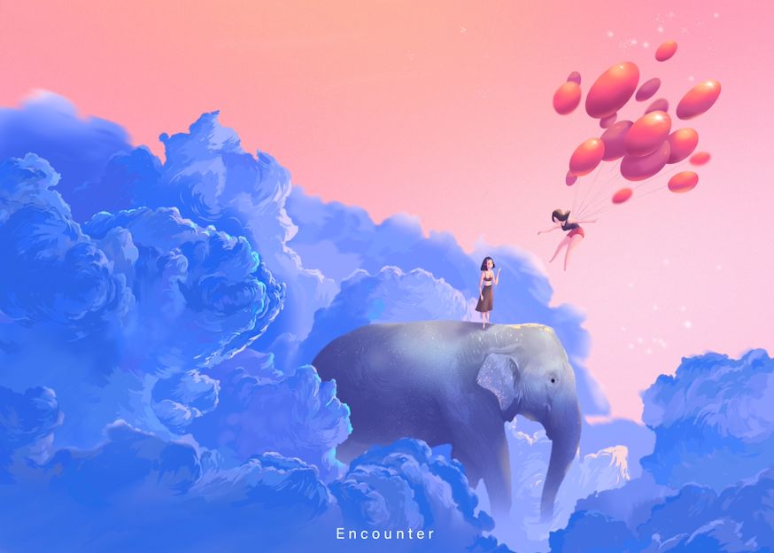 iPad软件Procreate「梦境之夏」风格插画10节课，一起描绘梦中的夏天