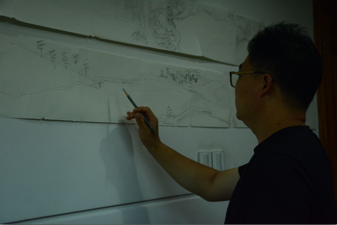 两岸书画作品展现场,中国画长卷手卷全国展