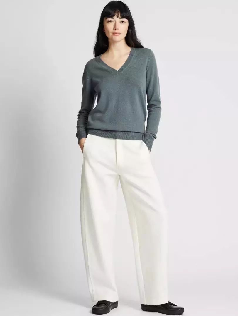 优衣库宽腿廓形牛仔裤搭配,优衣库显腿长的裤子