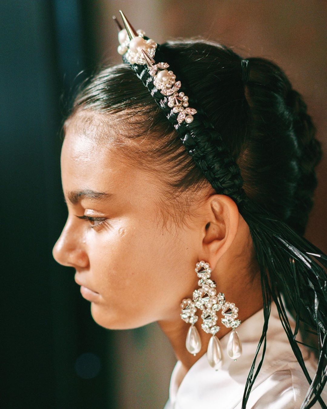 丝绸吊带长裙巴黎时装周,simonerocha泡泡裙