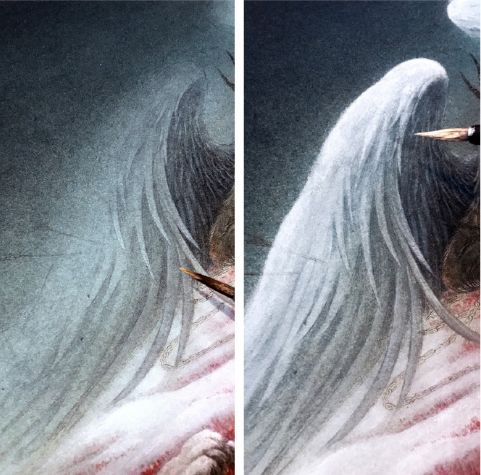 山海经异兽艺术画作,90后画家画山海经