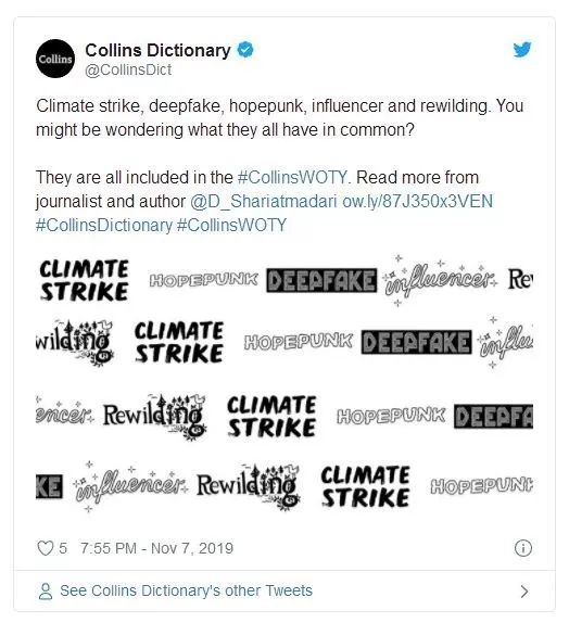 2017柯林斯年度热词,柯林斯高阶在线词典