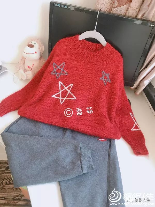 7岁女孩套头毛衣满天星编织教程,26支羊绒3股宝宝套头毛衣编织方法