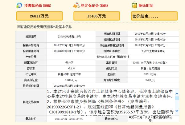 长沙土拍天心011地块,天心区土拍最新消息
