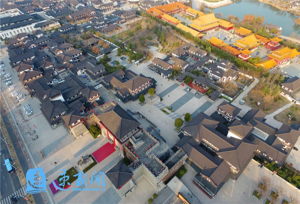 航拍宿迁古黄河水景公园,宿迁美景视频大全