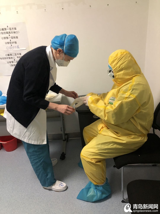 青岛医疗队队长辛永宁早在春节就已向院长请战