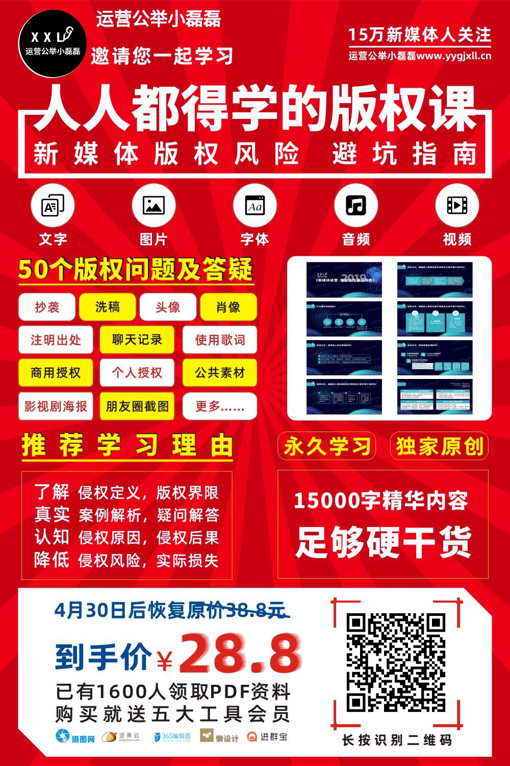 1.5万字《版权避坑指南》教程！5天后涨价