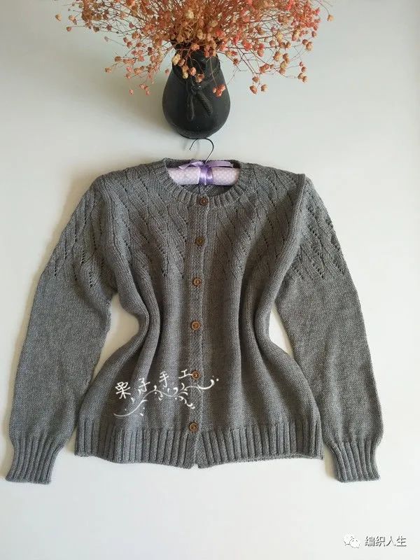 温柔风满满的女士棒针开衫图解,清冷感针织开衫