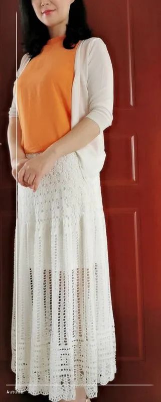 丝绒半身裙编织图解,冬款成人半身裙编织教程