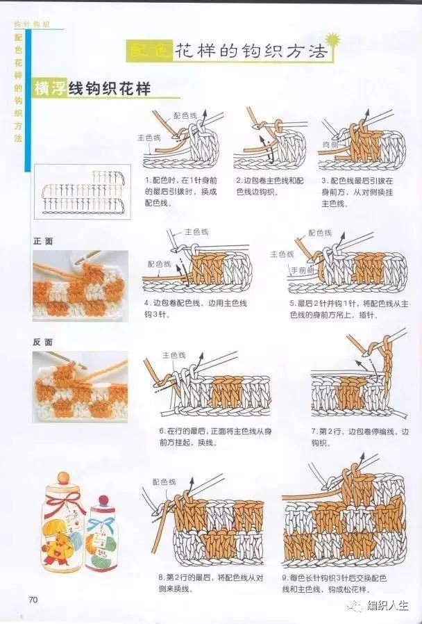 小花一线连钩针美衣图解,新手钩针编织基础入门图解