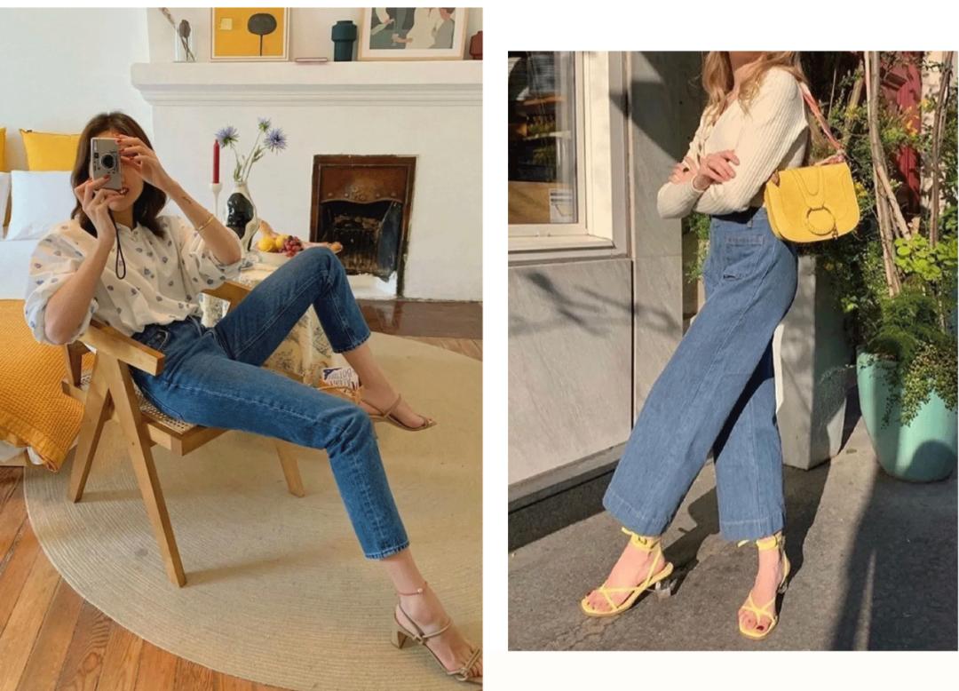 阔腿牛仔裤必备鞋,夏天穿的牛仔裤女推荐什么