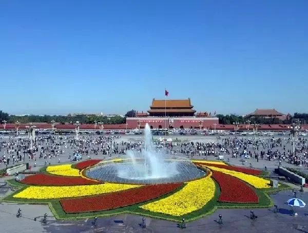 天安门广场花坛里的美景,有一种美叫天安门广场国庆花坛