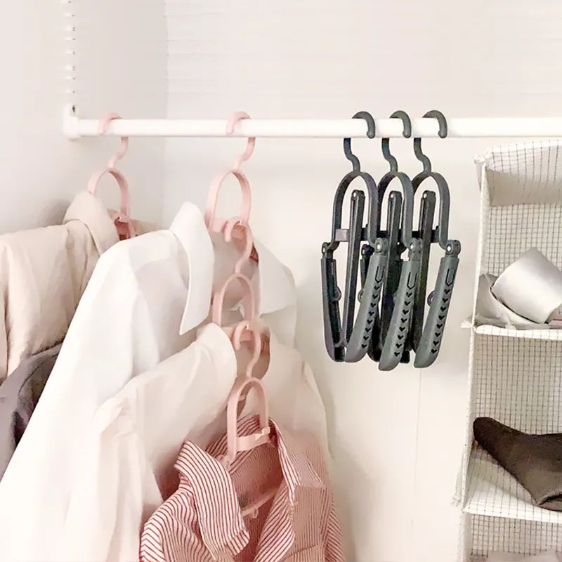 多功能可伸缩折叠衣架省空间,又方便又省空间的折叠衣架