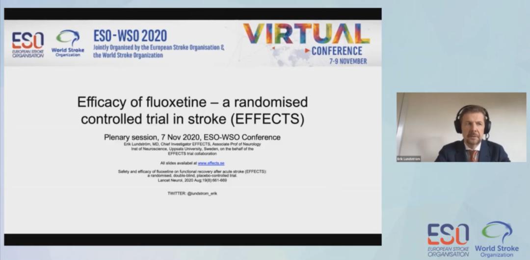 ESO-WSO2020丨氟西汀不能改善卒中患者预后?两项阴性结果数据公布