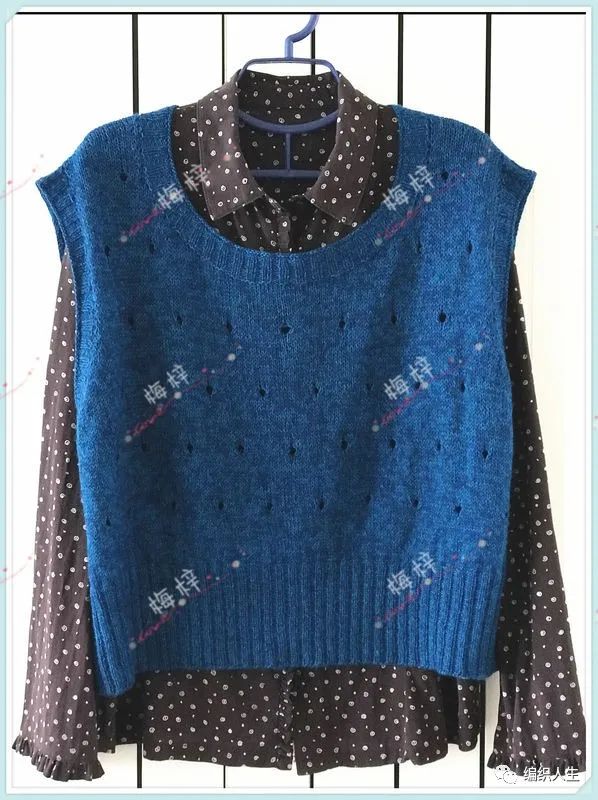 宽松棒针女式背心款式图解,男士棒针背心花样大全图解