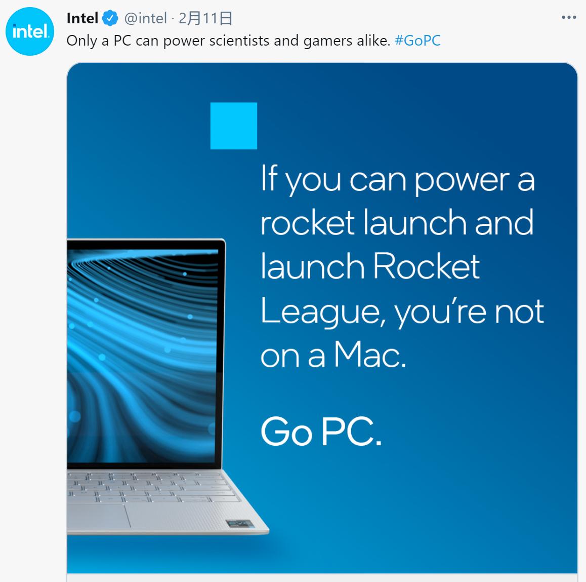 再度上演争议营销英特尔上线“PC对比苹果M1MacBook”网站