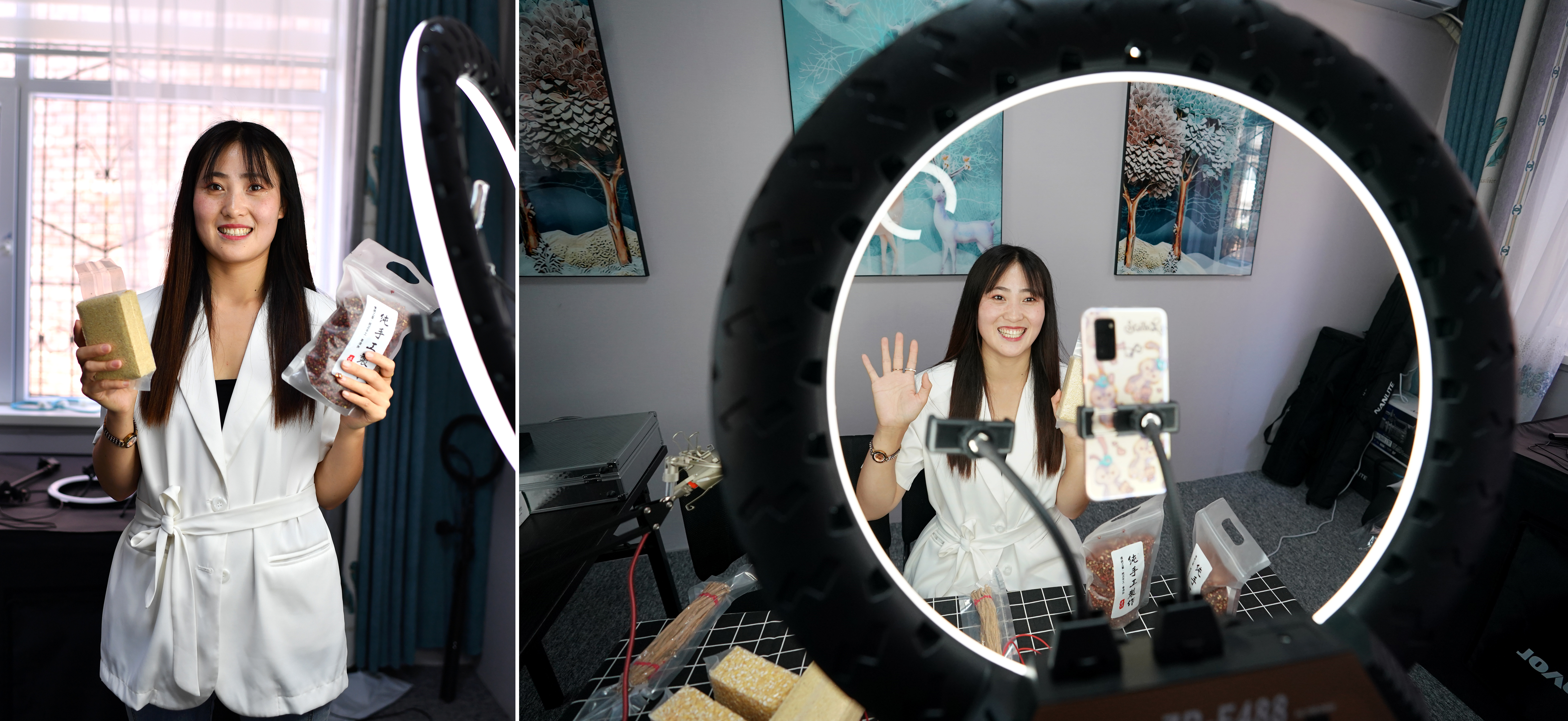 村里的直播达人,村里的年轻人直播