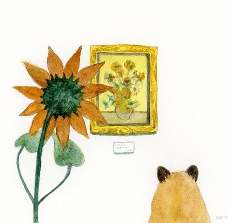 生活里可爱的小仓鼠,水彩颜料画可爱的仓鼠