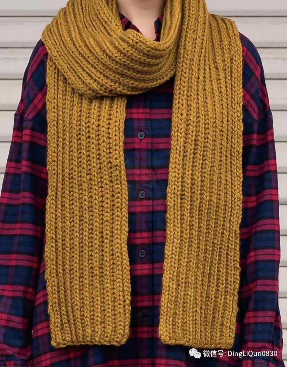 围巾编织教程10-15岁,圆肩针织宽松套头衫小款编织