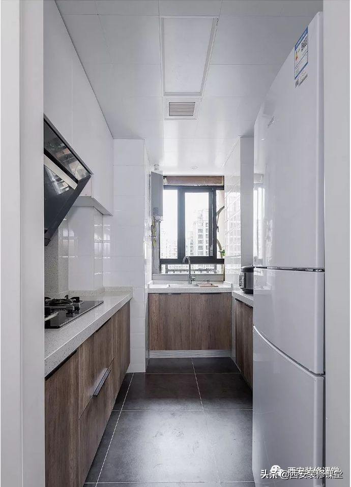 集成灶橱柜和什么颜色搭配好看,冰箱颜色和橱柜颜色搭配效果图