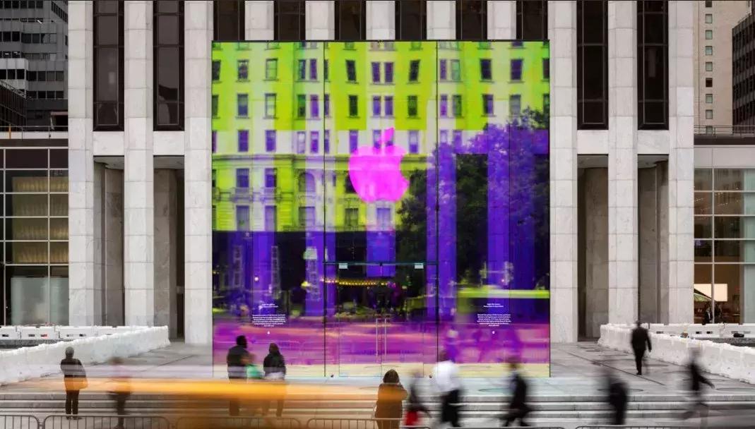 苹果店外立面效果图,苹果最大店面设计图