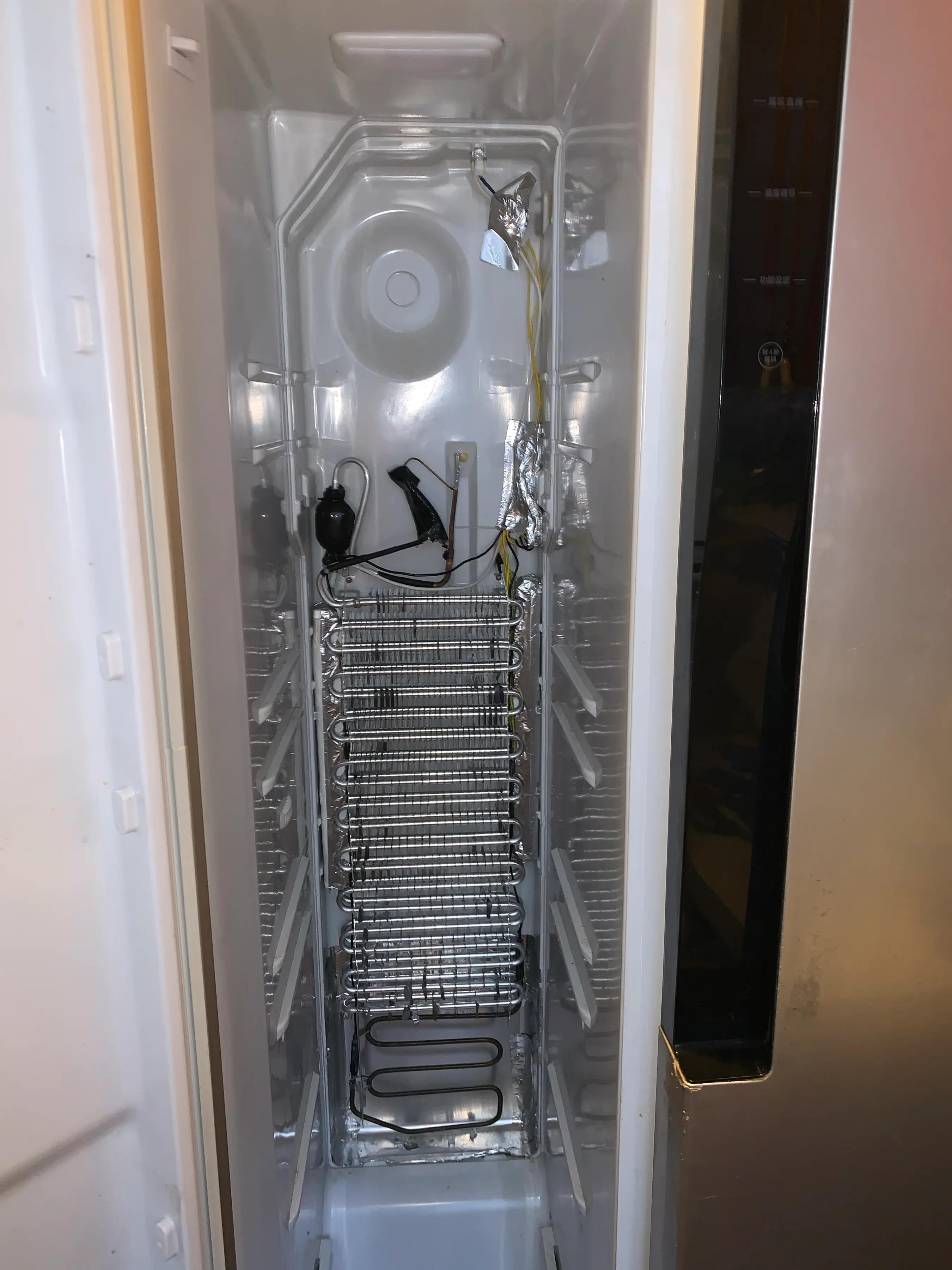 华日冰箱bcd-390dec说明书,华日双开门冰箱冷冻室隔板怎么拆