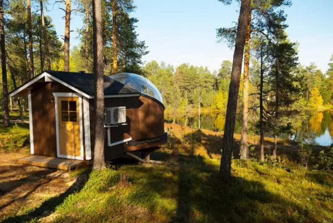 芬兰极光星空玻璃房,芬兰玻璃屋哪个最好