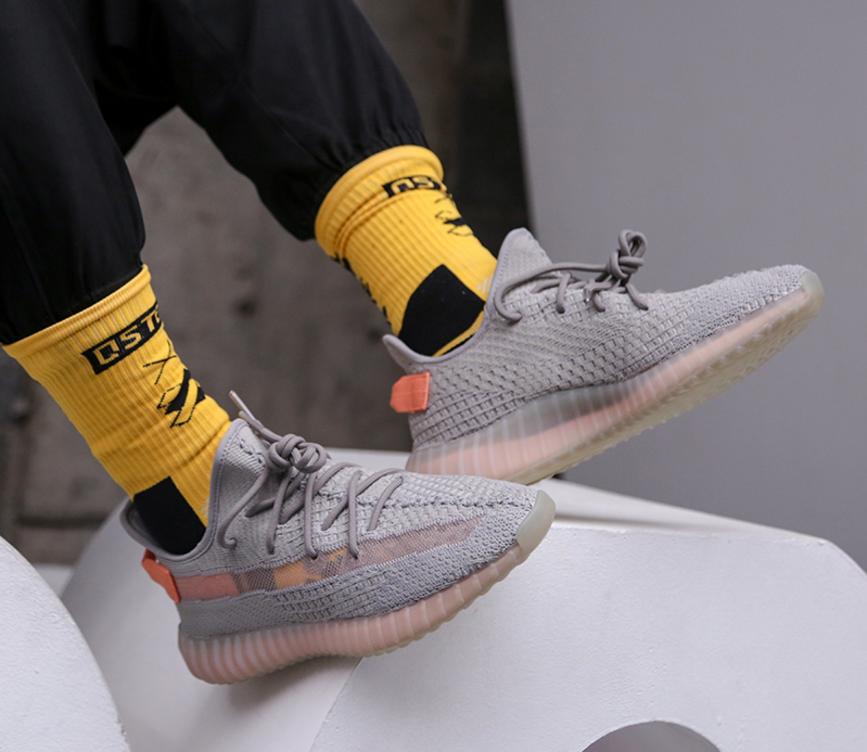 yeezy350灰橙满天星,yeezy350v2