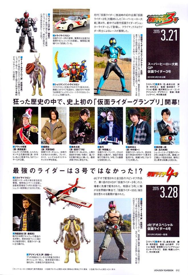 宇宙船Uchusen2008-2017假面骑士怪人设定(全)