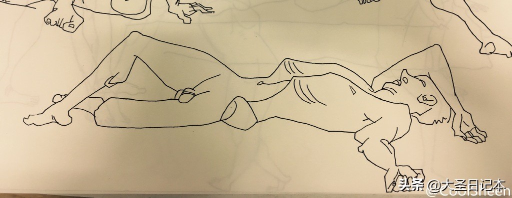 漫画现场临摹,人物写生漫画速写