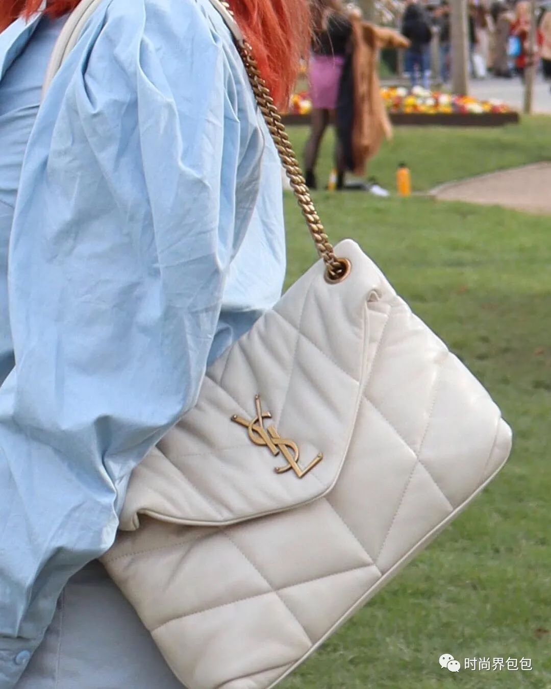 圣罗兰ysl鳄鱼压纹日落链条包,ysl圣罗兰鱼子酱玫红色链条包