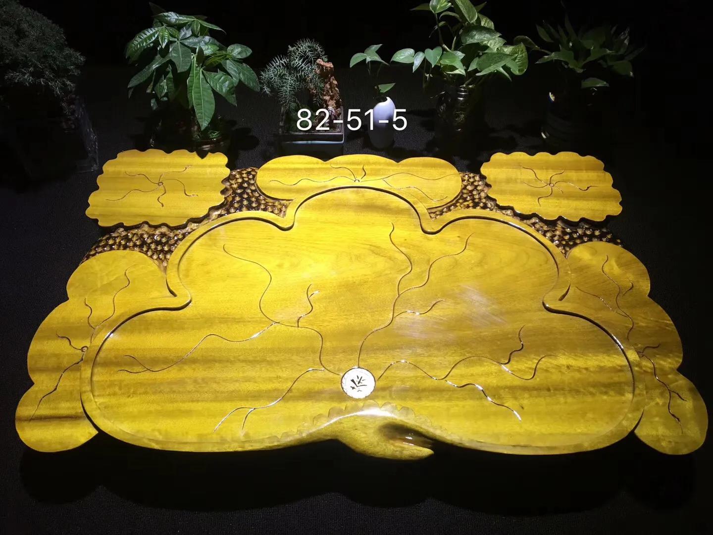 实木根雕金蟾茶盘,黄金樟实木茶盘