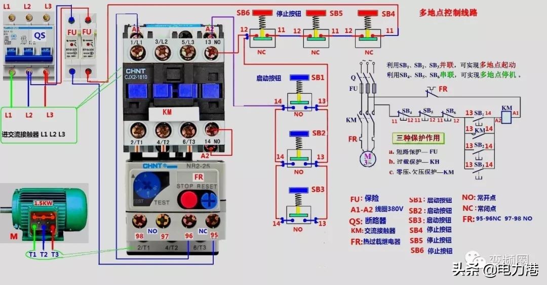 零基础学习电工彩图自学速成,零基础学电工高清彩图接线