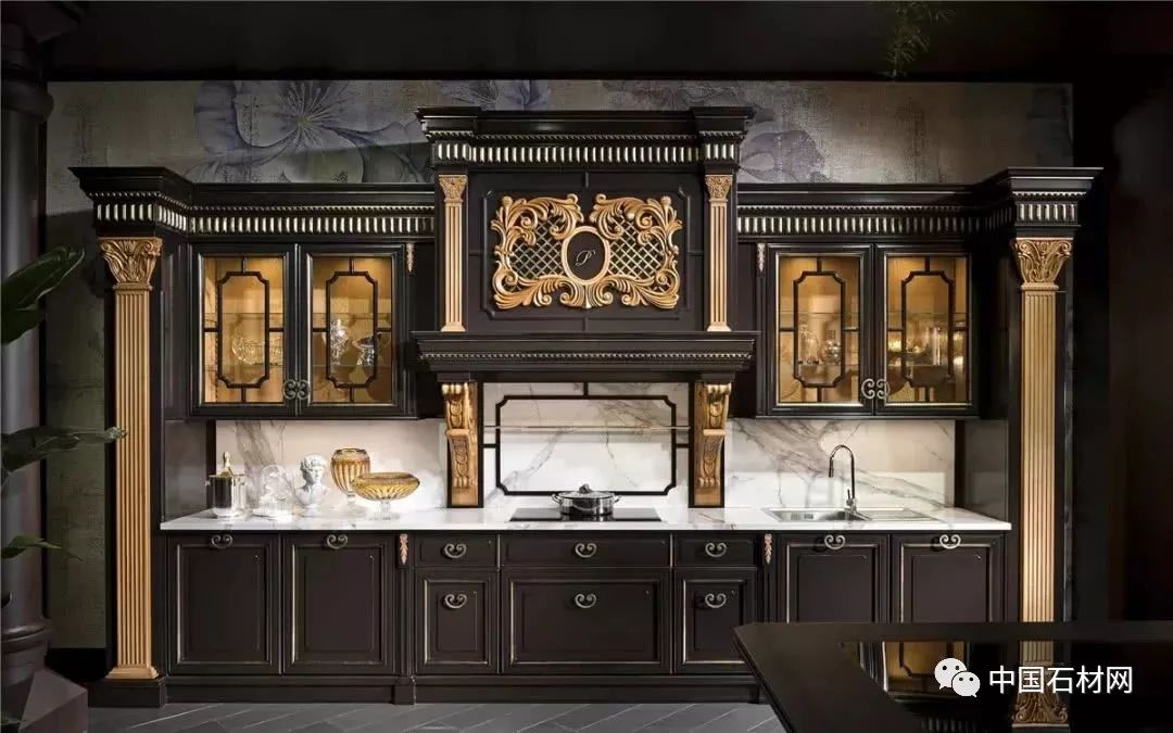 大理石设计厨房,厨房大理石极简风格