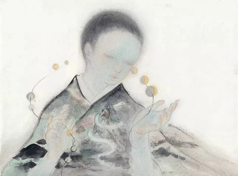 大鱼海棠唯美漫画插画设计,马克笔插画大鱼海棠