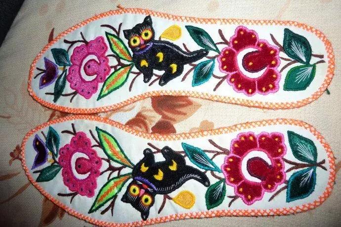 纯手工鞋垫又好学又简单又好看,简单的一针一线纯手工的鞋垫