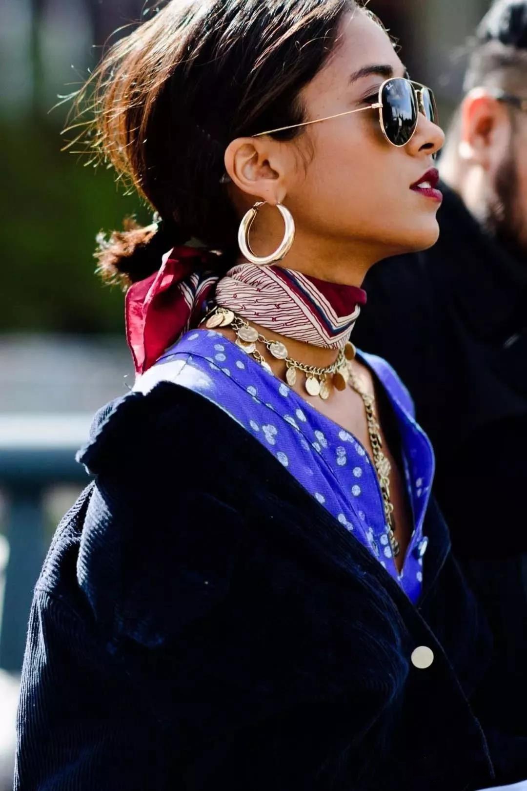 一学就会的丝巾五种系法,大长款丝巾的花样系法大全