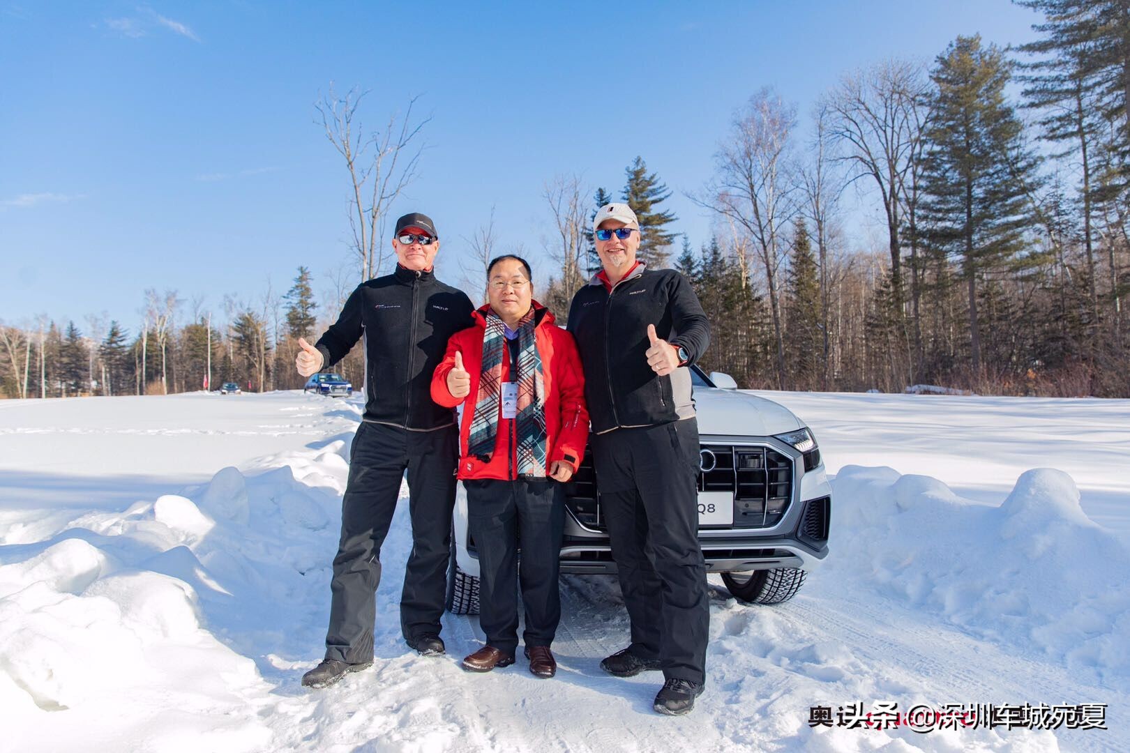 奥迪quattro冰雪试驾,奥迪quattro四驱雪地真实表现