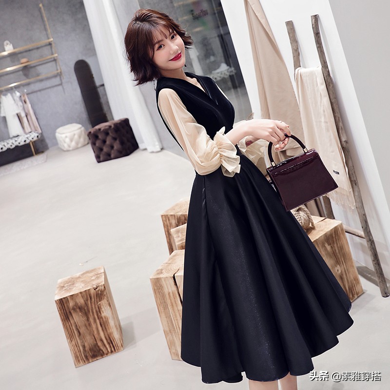 名媛轻奢高级感亮片礼服,淘宝店铺推荐礼服名媛气质