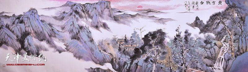 天津市青年山水画家闫勇,天津画家闫勇作品