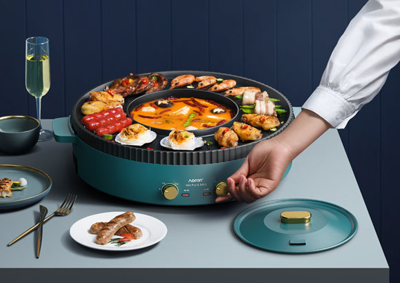 涮烤煎煮多功能一体锅做菜,蒸煮煎炒一体锅推荐两人用